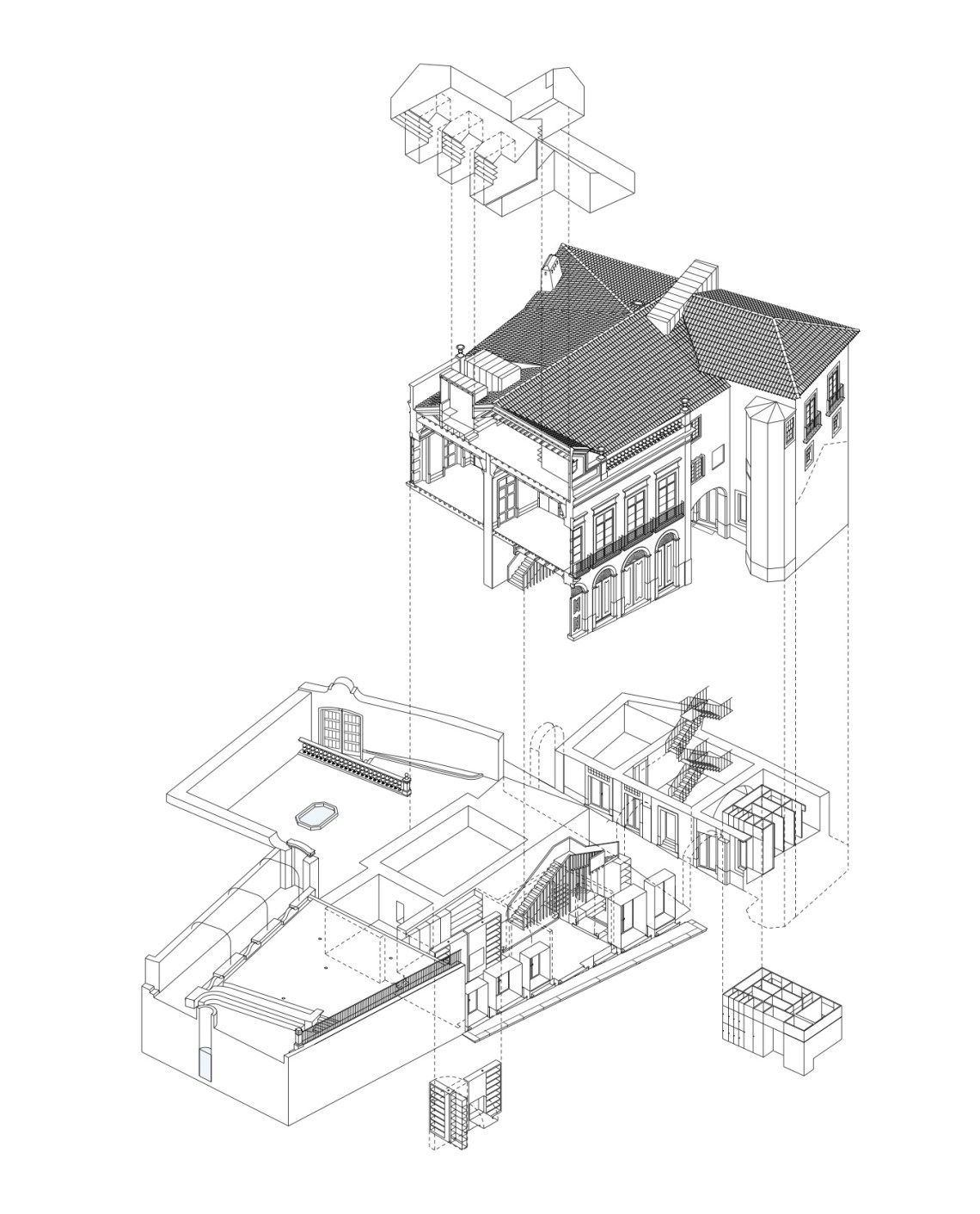 0401-CASA DA ESCRITA-H03 Axonometric